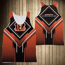 Load image into Gallery viewer, Cincinnati Bengals NFL Football Suit  3D Hoodie, 3D Zip Hoodie, 3D Sweatshirt, 3D Fleece Hoodie, 3D T-Shirt, 3D Polo T-Shirt, 3D Tank Top, 3D Bomber Jacket, 3D Long Pants, 3D Short Pants Full Print
