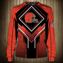 Load image into Gallery viewer, Cleveland Browns NFL Football Suit  3D Hoodie, 3D Zip Hoodie, 3D Sweatshirt, 3D Fleece Hoodie, 3D T-Shirt, 3D Polo T-Shirt, 3D Tank Top, 3D Bomber Jacket, 3D Long Pants, 3D Short Pants Full Print
