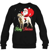Load image into Gallery viewer, Merry Christmas Santa Claus Riding Labrador Retriever T-Shirt, Ladies T-Shirt, LongSleeve, Hoodie 2D
