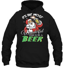 Load image into Gallery viewer, It’s The Most Wonderful Time For A Beer – Santa Claus Version T-Shirt, Ladies T-Shirt, LongSleeve, Hoodie 2D
