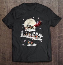 Load image into Gallery viewer, Boston Terrier Santa Claus’s Reindeer Christmas T-Shirt, Ladies T-Shirt, LongSleeve, Hoodie 2D
