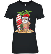 Load image into Gallery viewer, Merry Christmas Santa Claus Summer Holiday Version T-Shirt, Ladies T-Shirt, LongSleeve, Hoodie 2D
