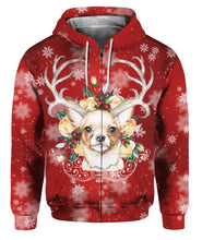 Load image into Gallery viewer, Dachshund 3D – Christmas 3D PULLOVER FULL OVER PRINTED ZIP HOODIES 3D
