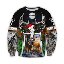 Load image into Gallery viewer, Christmas Deer Hunting SUIT Hoodie 3D, Zip Hoodie 3D, T-Shirt 3D, Sweatshirt 3D, Short Pant 3D

