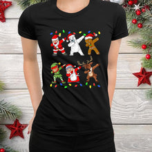 Load image into Gallery viewer, Dabbing Santa Elf And Friends Dab Xmas Christmas T-Shirt, Ladies T-Shirt, Hoodie 2D
