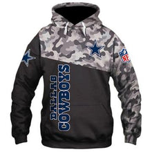 Load image into Gallery viewer, Dallas Cowboys Military NFL Football Hoodie 3D Top Branding Trends Skull Sweathshirt Limited Ediction For Men And Women
