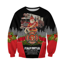 Load image into Gallery viewer, Firefighter Christmas 3D All Over Printed Clothes SUIT Hoodie 3D, Zip Hoodie 3D, T-Shirt 3D, Sweatshirt 3D, Short Pant 3D
