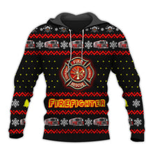 Load image into Gallery viewer, Firefighter Christmas 3D SUIT Hoodie 3D, Zip Hoodie 3D, T-Shirt 3D, Sweatshirt 3D, Short Pant 3D, Tank Top 3D
