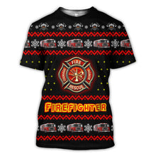 Load image into Gallery viewer, Firefighter Christmas 3D SUIT Hoodie 3D, Zip Hoodie 3D, T-Shirt 3D, Sweatshirt 3D, Short Pant 3D, Tank Top 3D
