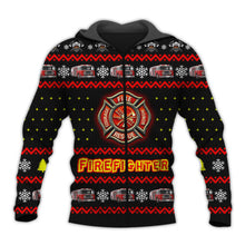 Load image into Gallery viewer, Firefighter Christmas 3D SUIT Hoodie 3D, Zip Hoodie 3D, T-Shirt 3D, Sweatshirt 3D, Short Pant 3D, Tank Top 3D
