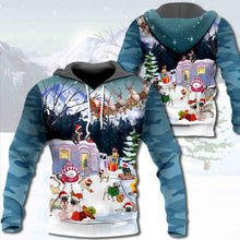 Load image into Gallery viewer, Golden Retriever – Christmas 3D PULLOVER FULL PRINTED HOODIES 3D
