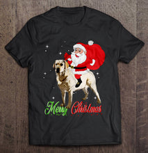 Load image into Gallery viewer, Merry Christmas Santa Claus Riding Labrador Retriever T-Shirt, Ladies T-Shirt, LongSleeve, Hoodie 2D
