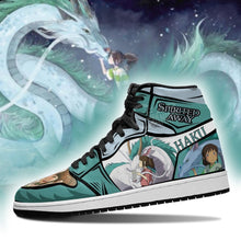 Load image into Gallery viewer, Haku Chihiro Shoes Boots Spirited Away Anime Sneakers Air Jordan Shoes Sport Top Branding Trends 2020 Sneakers

