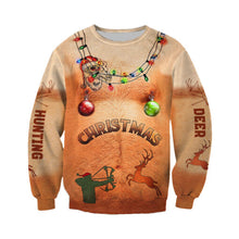 Load image into Gallery viewer, Hunting Tattoo Christmas SUIT Hoodie 3D, Zip Hoodie 3D, T-Shirt 3D, Sweatshirt 3D, Short Pant 3D
