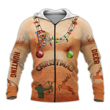 Load image into Gallery viewer, Hunting Tattoo Christmas SUIT Hoodie 3D, Zip Hoodie 3D, T-Shirt 3D, Sweatshirt 3D, Short Pant 3D
