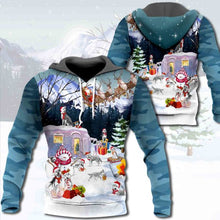 Load image into Gallery viewer, Husky – Christmas 3D PULLOVER FULL PRINTED HOODIES 3D

