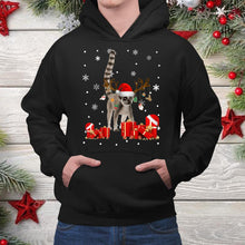 Load image into Gallery viewer, Lemur Funny Santa Reindeer Lemur Lover Christmas T-Shirt, Ladies T-Shirt, Hoodie 2D
