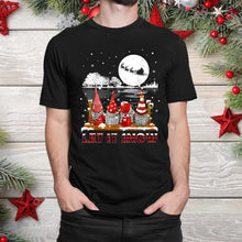 Load image into Gallery viewer, Let It Snow Gnome Plaid Christmas Pajamas Family Matching T-Shirt, Ladies T-Shirt, Hoodie 2D
