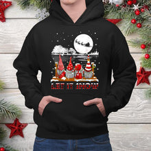 Load image into Gallery viewer, Let It Snow Gnome Plaid Christmas Pajamas Family Matching T-Shirt, Ladies T-Shirt, Hoodie 2D
