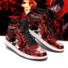 Load image into Gallery viewer, Light Yagami Shoes Boots Red Custom Death Note Anime Sneakers Air Jordan Shoes Sport Sneakers
