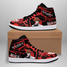Load image into Gallery viewer, Light Yagami Shoes Boots Red Custom Death Note Anime Sneakers Air Jordan Shoes Sport Sneakers
