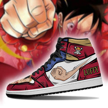 Load image into Gallery viewer, Luffy Gomu Gomu Skill One Piece Anime Sneakers Air Jordan Shoes Sport Top Branding Trends 2020 Sneakers
