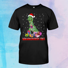 Load image into Gallery viewer, Mamasaurus Rex Funny Christmas T Rex Dinosaur Lover T-Shirt, Ladies T-Shirt, Hoodie 2D
