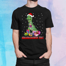 Load image into Gallery viewer, Mamasaurus Rex Funny Christmas T Rex Dinosaur Lover T-Shirt, Ladies T-Shirt, Hoodie 2D
