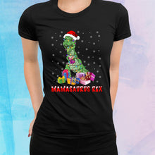 Load image into Gallery viewer, Mamasaurus Rex Funny Christmas T Rex Dinosaur Lover T-Shirt, Ladies T-Shirt, Hoodie 2D
