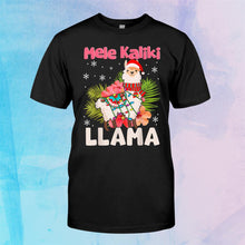 Load image into Gallery viewer, Mele Kaliki Llama Christmas Mele Kalikimaka Llama Lover T-Shirt, Ladies T-Shirt, Hoodie 2D

