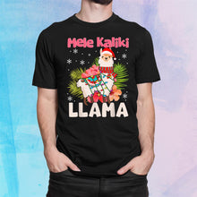 Load image into Gallery viewer, Mele Kaliki Llama Christmas Mele Kalikimaka Llama Lover T-Shirt, Ladies T-Shirt, Hoodie 2D
