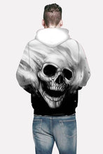 Load image into Gallery viewer, Men Black 3d Skull Print Pocket Front Punk Hoodie
