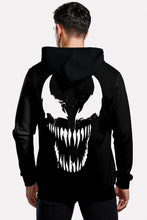 Load image into Gallery viewer, Men Black Skeleton Print Pocket Front Halloween Hoodie
