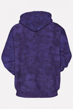 Load image into Gallery viewer, Men Purple 3d Cat Print Pocket Front Halloween Hoodie
