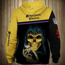 Load image into Gallery viewer, Minnesota Vikings NFL Football Hoodie 3D Top Branding Trends Skull Sweathsirt Limited Ediction For Men And Women
