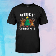 Load image into Gallery viewer, Merry Christmas Eve Dabbing Reindeer T-Shirt, Ladies T-Shirt, Hoodie 2D
