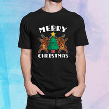 Load image into Gallery viewer, Merry Christmas Eve Dabbing Reindeer T-Shirt, Ladies T-Shirt, Hoodie 2D
