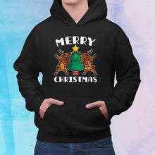 Load image into Gallery viewer, Merry Christmas Eve Dabbing Reindeer T-Shirt, Ladies T-Shirt, Hoodie 2D
