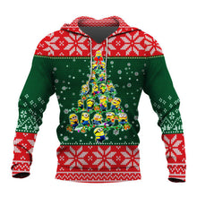 Load image into Gallery viewer, Minion With Christmas SUIT Hoodie 3D, Zip Hoodie 3D, T-Shirt 3D, Sweatshirt 3D, Short Pant 3D
