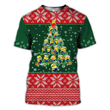 Load image into Gallery viewer, Minion With Christmas SUIT Hoodie 3D, Zip Hoodie 3D, T-Shirt 3D, Sweatshirt 3D, Short Pant 3D
