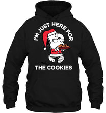 Load image into Gallery viewer, I’m Just Here For The Cookies Santa Claus Snoopy Christmas T-Shirt, Ladies T-Shirt, LongSleeve, Hoodie 2D
