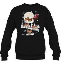 Load image into Gallery viewer, Boxer Santa Claus’s Reindeer Christmas T-Shirt, Ladies T-Shirt, LongSleeve, Hoodie 2D
