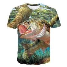 Load image into Gallery viewer, 3D T shirt Men Short Sleeve Shirt Animal Fishing 3D Print
