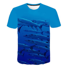 Load image into Gallery viewer, Fish 3d t-shirt Men Women Blue Sea Clothing
