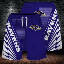 Load image into Gallery viewer, 2020 Baltimore Ravens Summer Beach Shorts Men&#39;s Cool Sport Short Pants 3D Swim Trunks
