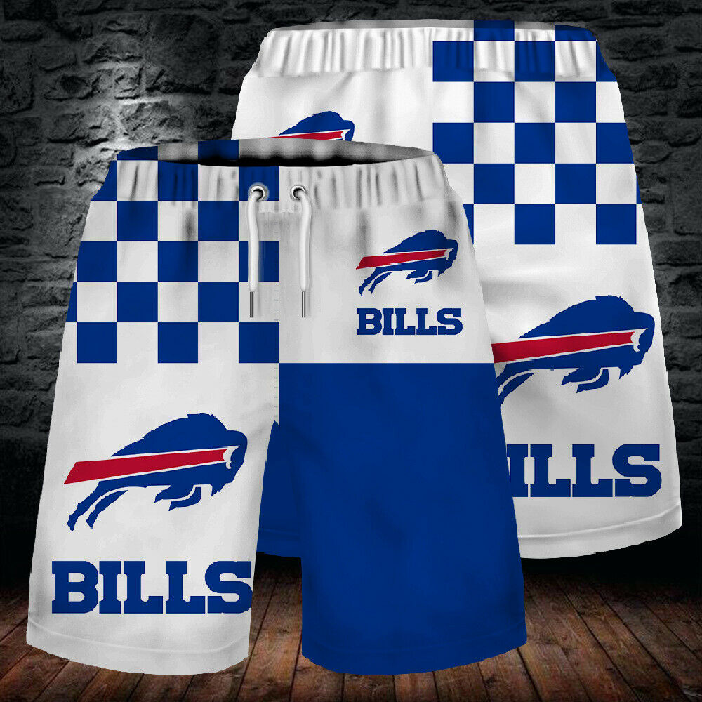 2020 HOT Buffalo Bills Summer Beach Shorts Men's Cool Sport Short Pants 3D Swim Trunks