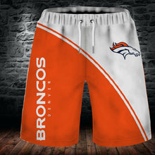 Load image into Gallery viewer, 2020 Denver Broncos Football Summer Beach Shorts Men&#39;s Cool Sport Short Pants 3D Swim Trunks
