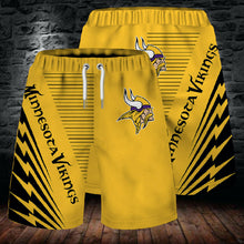 Load image into Gallery viewer, Minnesota Vikings NFL Football 3D Shorts Summer Beach Men's  Cool Sport Short Pants 3D Swim Trunks
