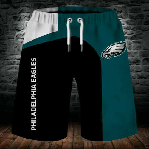2020 Summer Philadelphia Eagles  3D Beach Shorts Cool Short Pants 3D Swimming Trunks