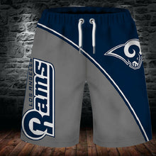 Load image into Gallery viewer, 2020 Los Angeles Rams Summer Beach Shorts Men&#39;s Cool Sport Short Pants 3D Swim Trunks
